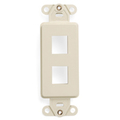 Leviton 2 Port Quickport, Decora Insert, Light Almond 41642-T